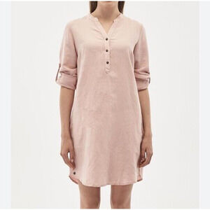 Express Dress Women's XS Pale Blush Pink Long Sleeve Convertible Mini